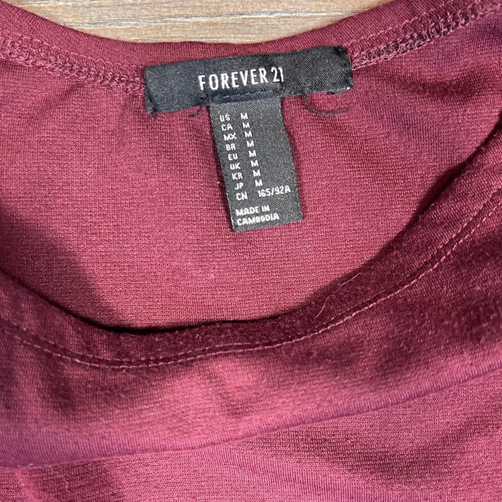 Forever 21 Maroon Dress - Picture 2 of 3